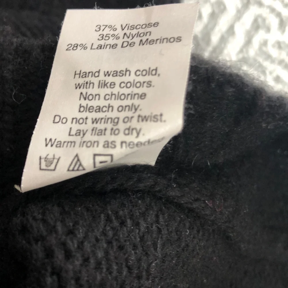 J.Crew Wool Blend Black/White Pullover Sweater Small